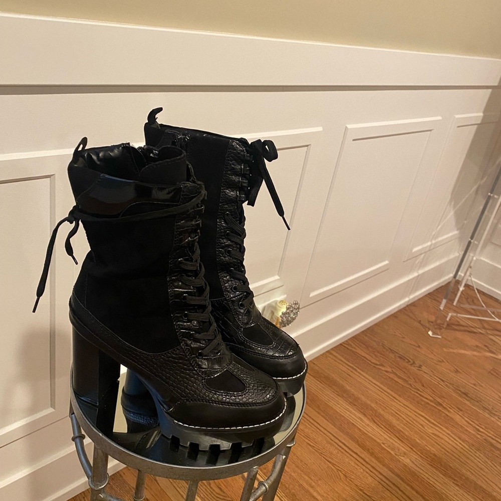 Bamboo Black Platform Boots